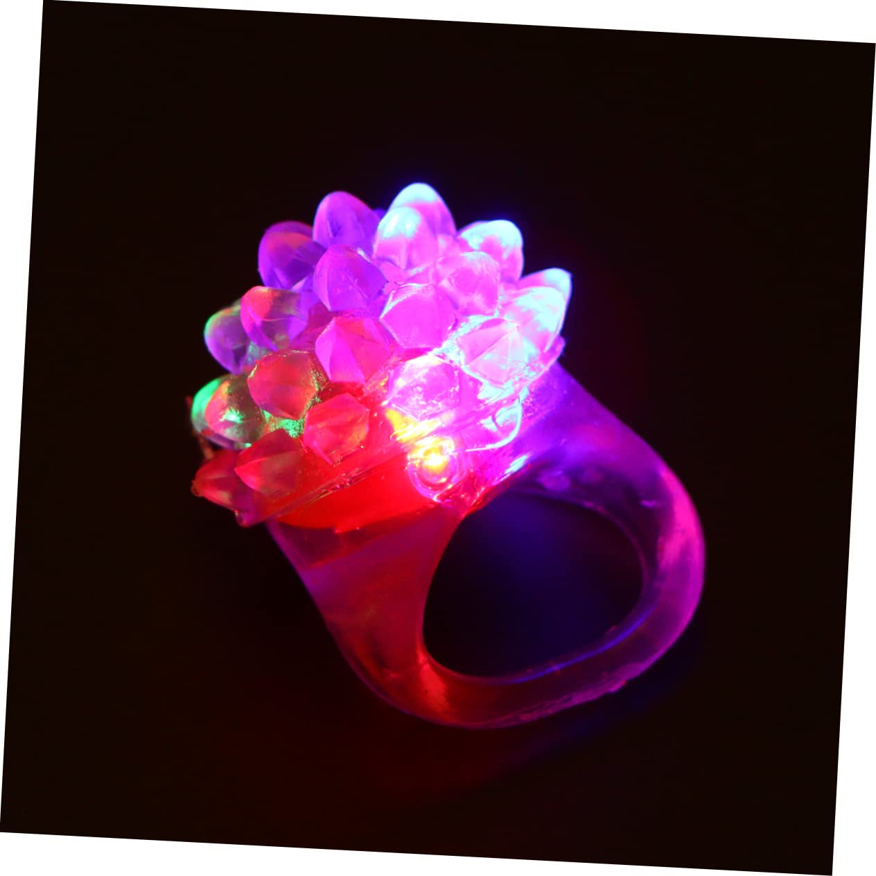 Amazon.co.jp: STOBOK 4個 光る指輪 王冠 Ledフィンガーライト 光る 