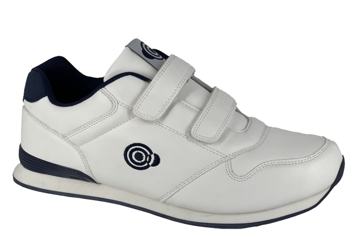 Dek Zapatos de bolos para hombre Axis Trainer Style Touch Fastening Lawn White/Navy