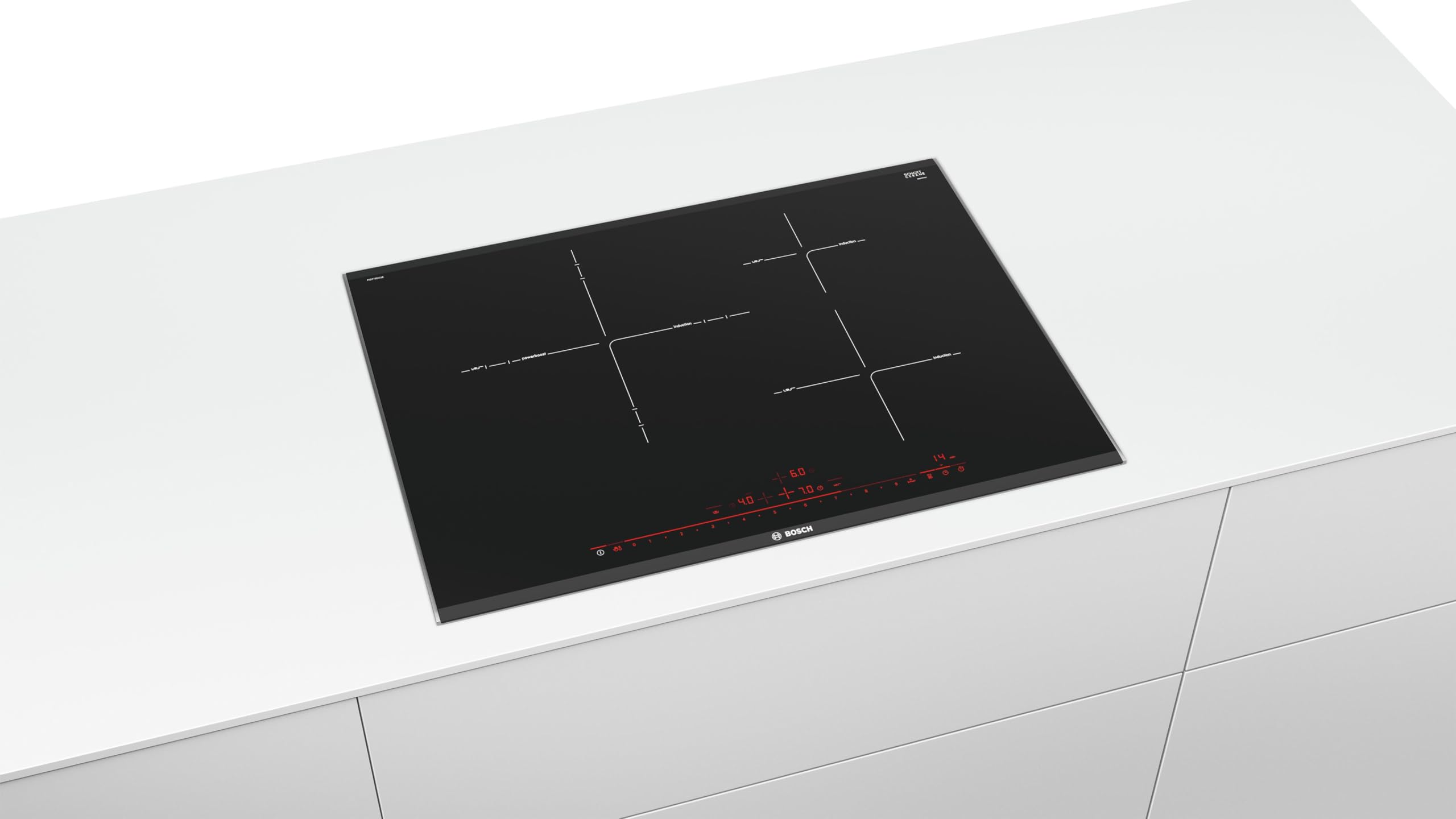 Bosch, Placa de Inducción, Serie 6, 70 cm, Home Connect, negro, PID775HC1E | Controla tu placa desde el móvil y consigue frituras en su punto con PerfectFry Plus.