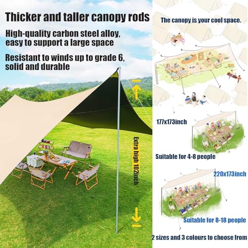 Toldo para camping impermeable KAnduo 177x173x102 in miniatura 4
