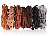 📿 FARBE: vintage Lederschnur in schwarz, dunkelbraun, braun, rotbraun, gelbbraun, Khaki, und grau.