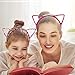 FASOTY 10 Pcs Cat Ears Headband Hair Band Fluffy Hair Hoop Headbands for Women and Young Ladies Birthday Party and Daily Decoration Costume, 10 Colors