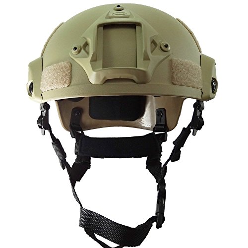 Atairsoft Tactical Airsoft Paintball Mich 2001 Helmet With Side Rail & Nvg Mount De #TOP3