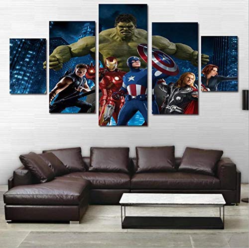 Cuadro de Vengadores para salas modernas con diseño de lienzo de superhéroes 6