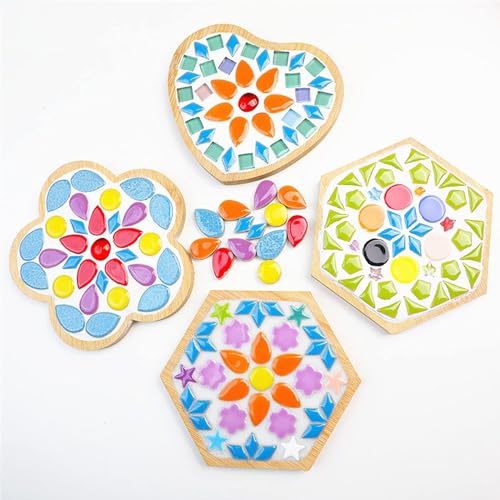 1.1lb Raindrops Ceramics Mosaic Tiles for DIY Crafts Home Decoration, 0.47"x 0.75" DIY Mosaic Tile Kits for Craft Plates Flowerpots Vases Cups Mosaic Making Supplies Art Projects (Mix Color) - Thumbnail 4