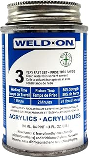 Weld-On 3 Quarter Pint (4oz.), DCM & TCE Free Formula, Acrylics Adhesive