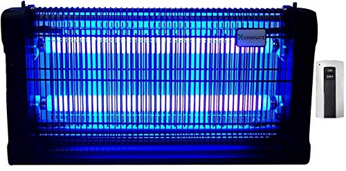 Xterminate Electric Fly Killer Zapper UV Electronic Insect Bug Pest 30W, Remote Control Free Hanging Chain & Cleaning Brush Included (30 Watt),