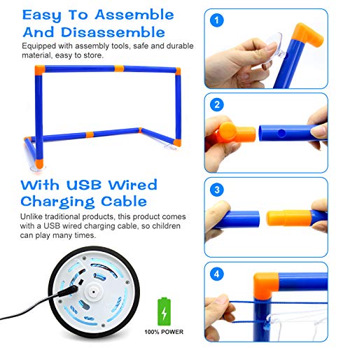 image for XIZECK Hockey Set Soccer Kids Toys Hockey Gift Indoor Outdoor Air Powe