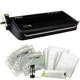 Foodsaver Deluxe Fm2105 System With Handheld Sealer Vacuum Accessory, Includes 1 Starter Roll, 5 Seal Bags, 8 Zipper Bags, Black,