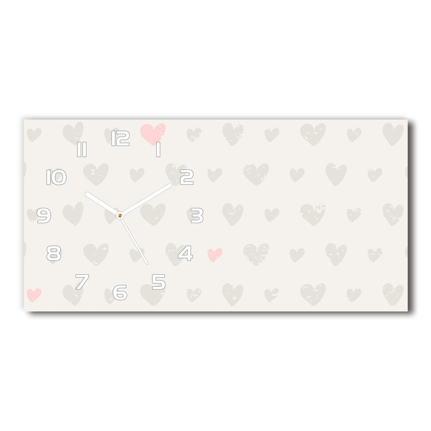 Horloge en verre de sécurité Tulup 60x30cm silencieuse blanche design