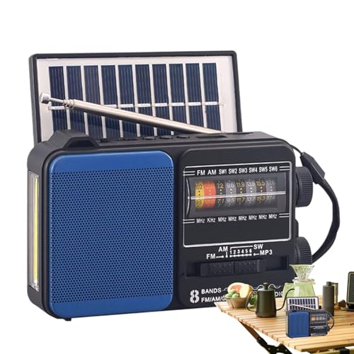 ヴィンテージラジオ | LEDライト付き FMラジオ,リアルタイム天気予報機能付きクラシックデザインのテーブル・ガレージ・ホーム・デスク・キャンプ・オフィス向け高齢者にも使いやすいデバイス