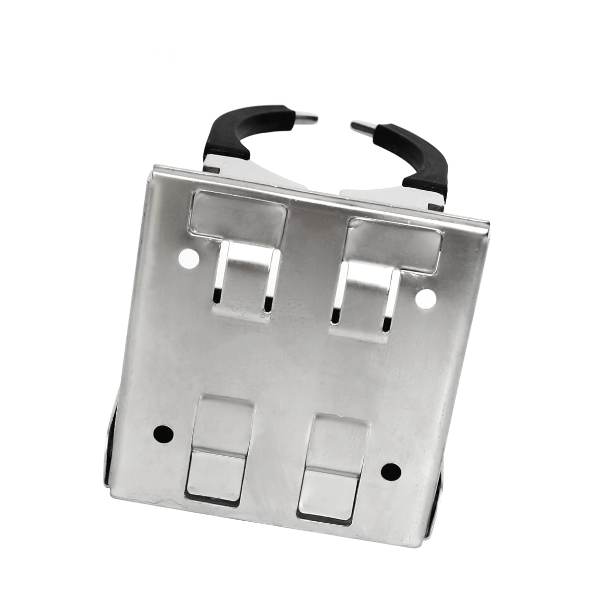 Set mit 2 verstellbaren, zusammenklappbaren Getränkehaltern mit Tablett, 304 Edelstahl, für Boot, LKW, Wohnmobil, Wohnwagen, Wohnmobilanhänger – Flaschen, Kaffee