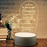 【Alle Anlässe】 Drücken Sie Ihre Liebe zu Ihrem Oma aus. Dieses leuchtende Acryl-Nachtlicht-Ornament schnitzt die unsterbliche Sprache hinein. Es ist ein perfektes Geschenk für Weihnachten, Matertag, Neujahr oder jede andere Gelegenheit