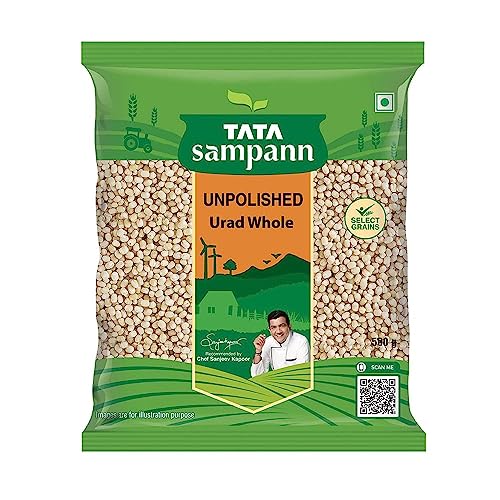 Urad Whole Dal lentilles noires pour préparation de plats végétariens riches 500g