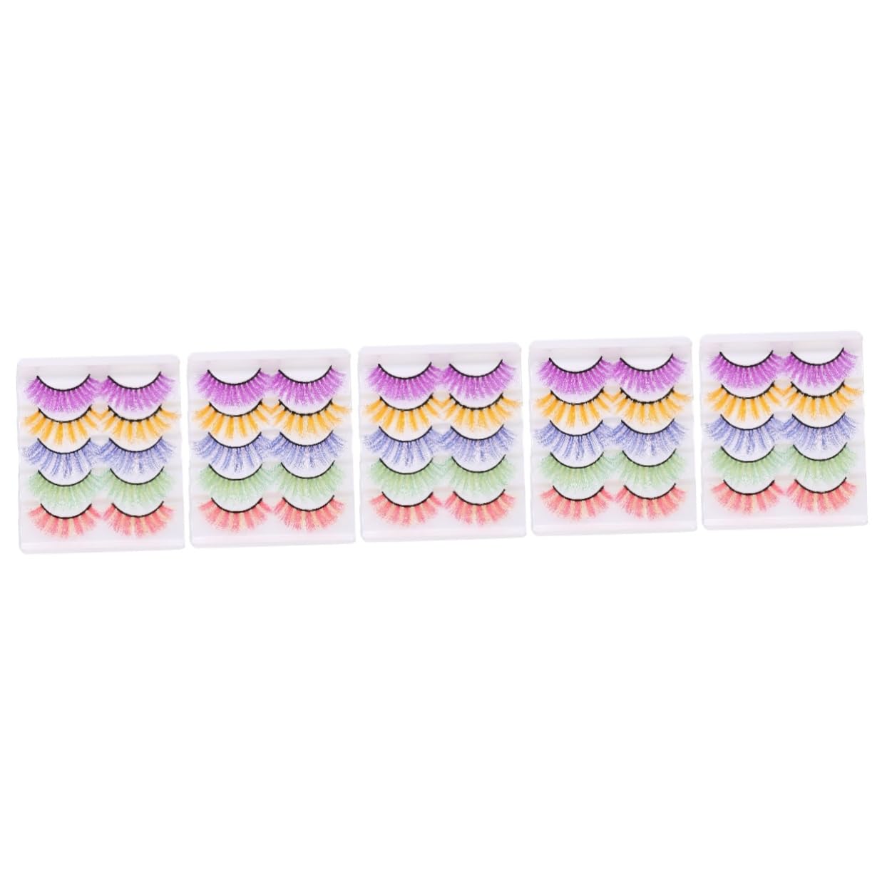 Beaupretty 25 Paires Faux Cils Colorés Déguisements Faux Cils Femmes De Costume Cils Artificiels Cils De Maquillage Épais Imitation Manquer Provisions Halloween