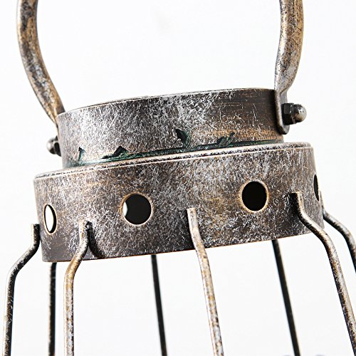 Nuptio Vintage Candle Lanterns Decorative With Handle Rustic Portable Pillar Candle Holder With Glass Wrought Iron Farmhouse Lantern For Wedding Party Centerpiece Garden Decor Indoor Outdoor Use #TOP7