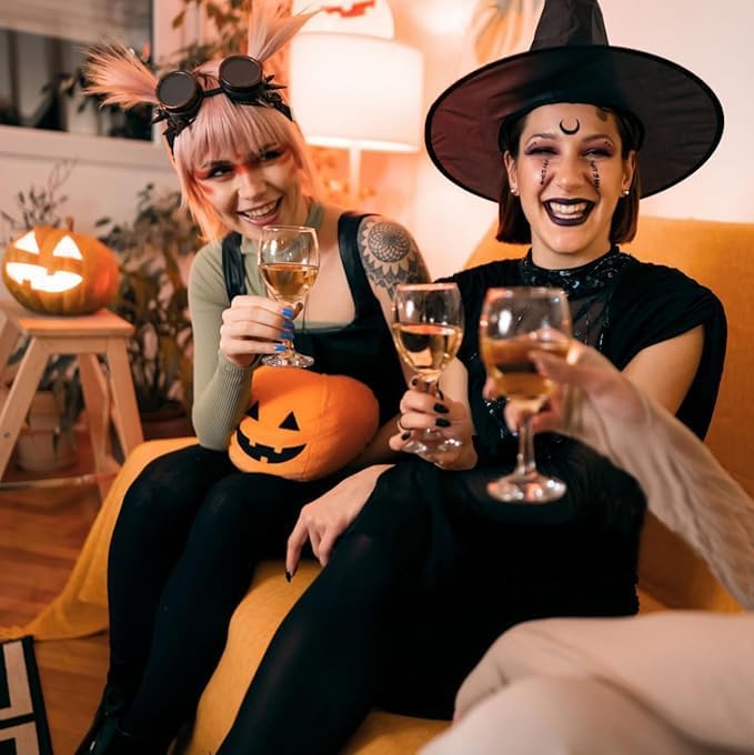 Vintage Steampunk Glasses Custom Made Safety Glasses Cosplay Party Accessories Steampunk Theme Events Hat Embellishments (Antique Silver Tangerine Design)