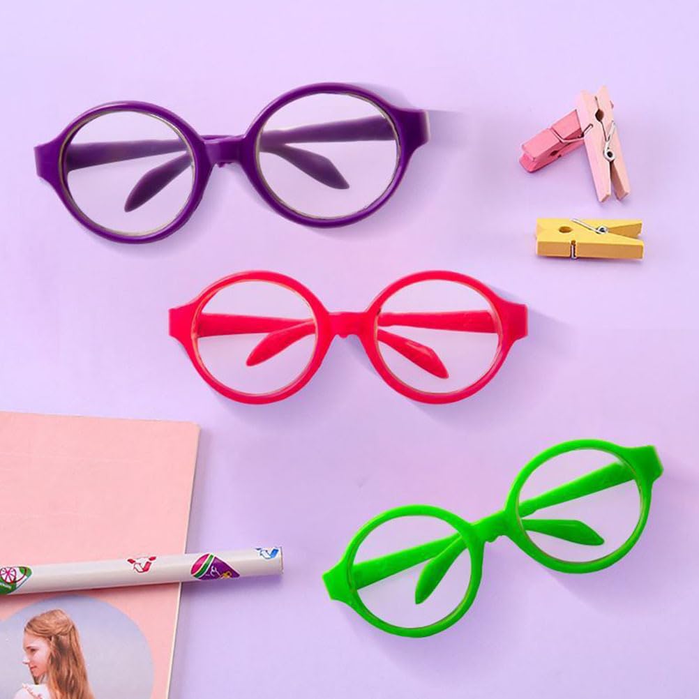 ibasenice Girl Toys Doll Glasses 3pcs Doll Glasses Doll Dressing