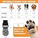 SupRovare 4 Stück Hundesocken Anti Rutsch,Doppelseitig Hundesocke mit Klettverschluss Riemen Leuchtband,Hunde Schuhe Outdoor,Sternenmuster Hundesocken Leckschutz,Hundeschuhe Winter,Hunde Hausschuhe(L)