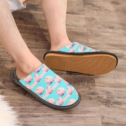 visesunny Women Men's Fuzzy Slippers Plush Warm Winter 3d Cartoon Cute Piggy Cozy House Slippers Comfy Indoor Shoes4