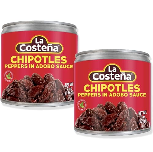 La Costena Chipotles Peppers in Adobo Sauce 2er Set - (2x199g) Ganze eingelegte Chilis Doppelpack zusammengestellt durch Pikaflor