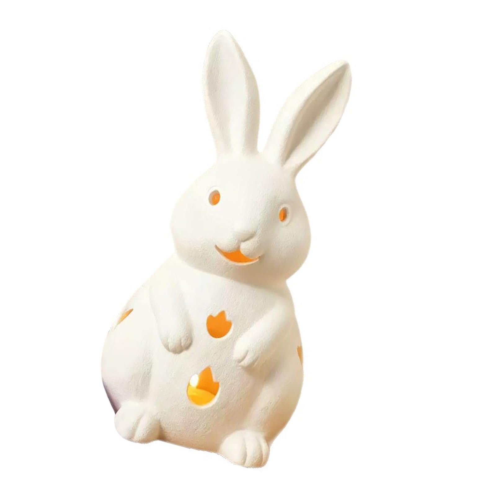 OSNIYAW Resin Rabbit Holder, Rabbit Figurines, Table Decoration, Rabbit Candle Holder