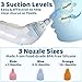 HealthSmart Nasal Aspirator for Baby – Perfect Gift for Moms & Baby Registry -3 Suction Levels, 3 Silicone Tips, Ergonomic Electric Nose Sucker with Built-in Nursery Rhymes