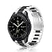 Produktbild Fintie Armband kompatibel mit Samsung Galaxy Watch 3 41mm/Galaxy Watch 42mm/Galaxy Watch Active/Active2/Gear Sport/Gear S2 Classic-Edelstahl Metall Ersatzband mit Doppelt Faltschließe, Silber/Schwarz