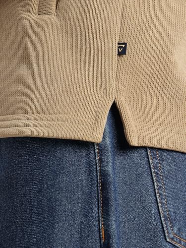 Image of Thomas Scott Men's | Regular Fit | Long Sleeves | High Neck | Solid | 100% Polyester | Knitted | Sweatshirt | Dry Clean Only