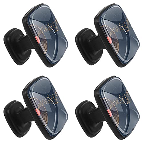 Kabinet knoppen, Vinyl en verlaten notities, deur lade dressoir keuken knop 4 Pack vierkante handgrepen Crystal Glass… - Afbeelding 3
