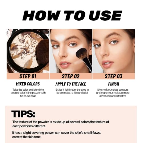 Image of FeiCuiYun Baked Balance Illuminating Foundation, Oil Control Matte Perfection Face Powder - Porcelain | Buildable Sheer to Light Coverage | Flawless Satin Finish