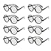 Allures & Illusions Great Party Wizard Glasses (8 Pack), Black