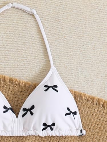 Image of SEGT Girl's 3 Piece Striped Bikini Swimwear Cute Swimsuits Bathing Suit High Waisted with Cover Up Beach Skirt