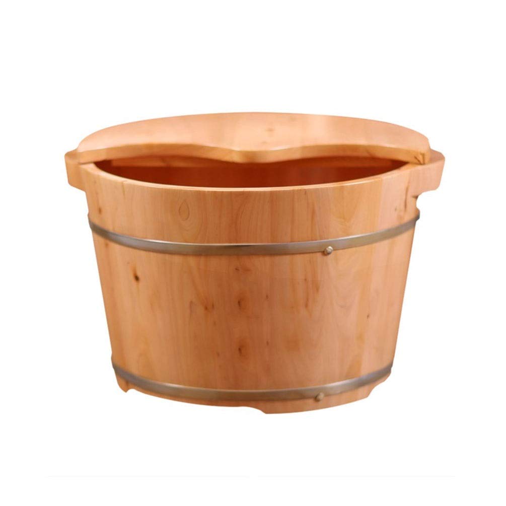 Balneario de madera con forma de barril para pies grandes, spa relajante, bañera de pies para remojar los pies, cubo de pie de material grueso. Lucky Star