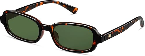 Gafas de sol rectangulares para mujer, estilo retro de los años 90, pequeñas gafas de sol cuadradas con protección UV400, CL005