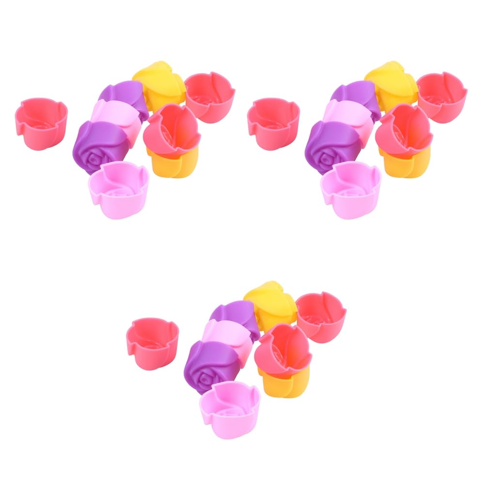 Hndhbfgrt 30X Silicone Rose Muffin Cookie Cup Cake Baking Mold Chocolate Jelly Maker Mould