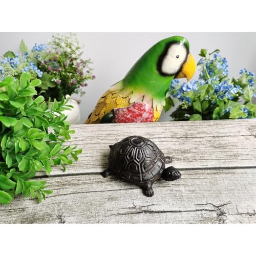 Aundhegrtt Boîte à en Fonte en Forme de Tortue pour Cacher Les Clés - Support de Clé de Rechange - Décoration de Jardin pour Clés, Boucles d'oreilles. – vue 2