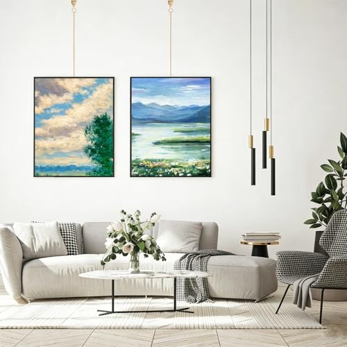 Image of Picture Hanging Kit 10Pcs Picture Rail Hooks with 10Pcs Chains, Metal Rail Hanging Hooks Picture Display Hanging System for Wall Picture, Exhibition(Gold)
