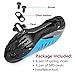 Kushike Men's Women's Mountain Bike Shoes with SPD Cleats, MTB Cycling Spin Shoes for Peloton, Outdoor Indoor Riding, Blue