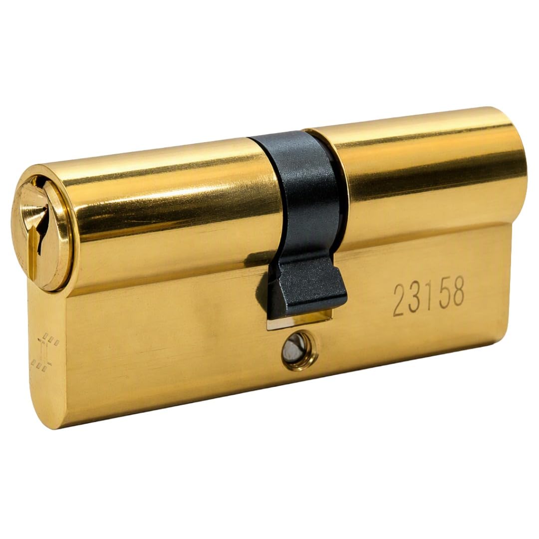 Uap Brass Budget Euro Cylinder Lock With Keys, 40/60 (100Mm)
