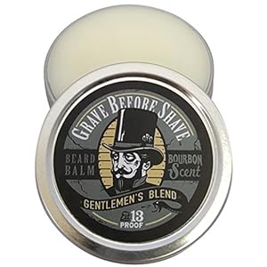 GRAVE BEFORE SHAVE Gentlemen’s Blend Beard Balm (Bourbon Scent) (2 oz.)