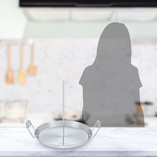 Miniatura 6 de CONCORD Brocheta vertical al pastor de acero inoxidable con placa para parrillas de barbacoa al aire libre. Ideal para tacos, giroscopio, shawarma,