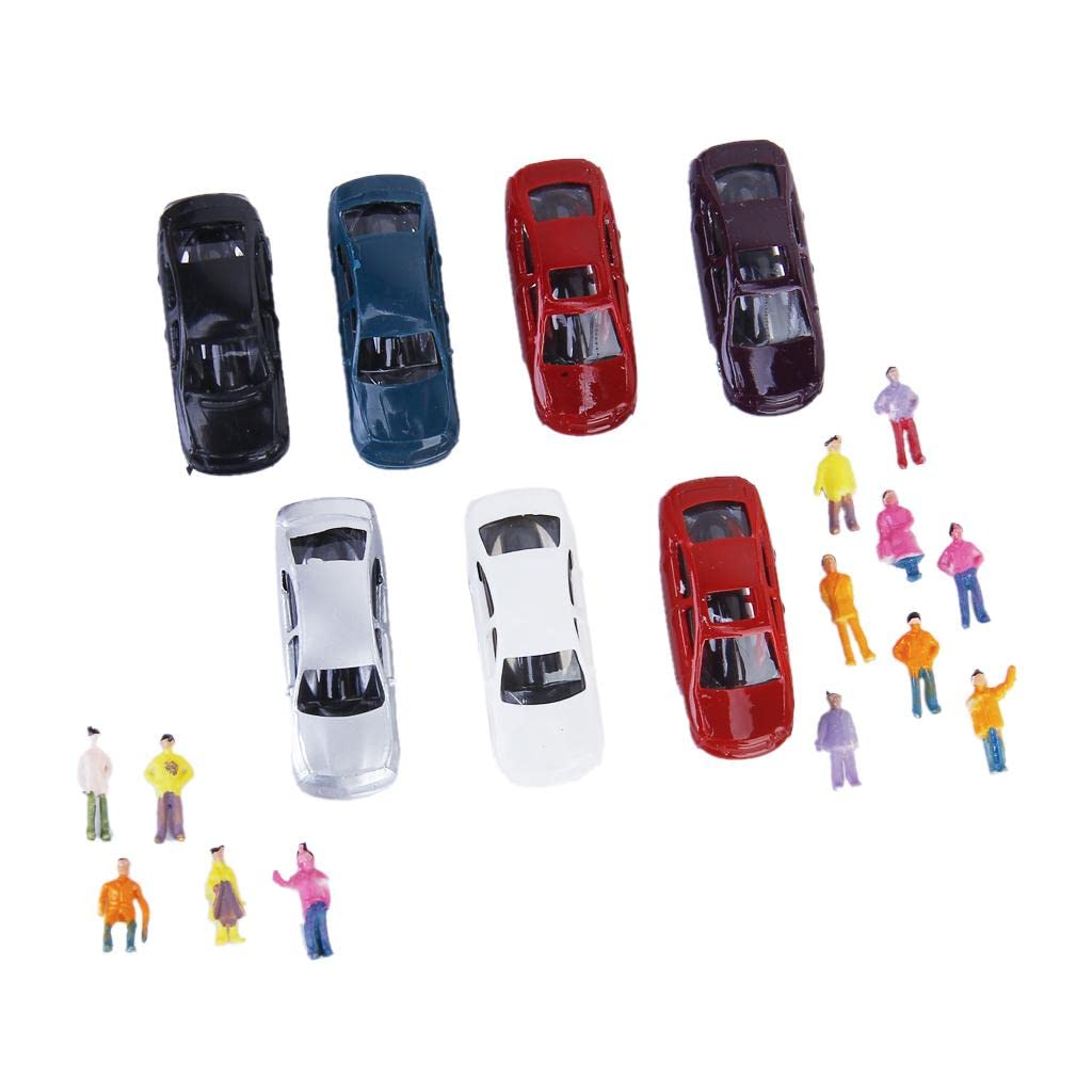 Lot De 50 Voitures Miniatures Échelle N 1:150 – Plastique Coloré – Pour Dioramas Ferroviaires Et Maquettes De Train