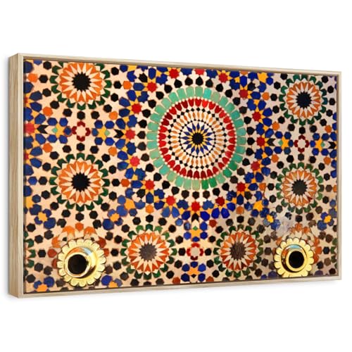 ElephantStock - Moroccan Mosaic Tiles Wall Art - Horizontal Floating