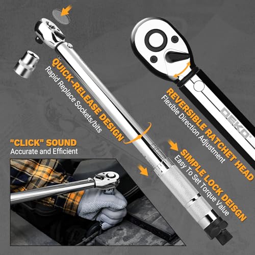 DEKOPRO 3/8-Inch Click Torque Wrench