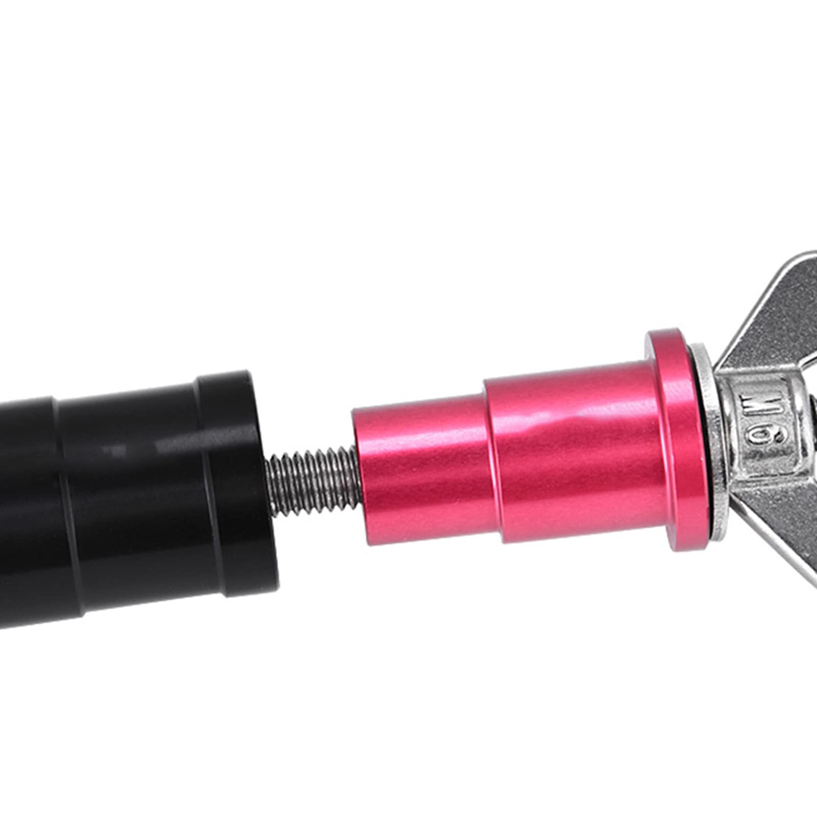 Herramienta de Casquillo de Choque Trasero, Instalar la Herramienta Retirar para Amortiguadores Traseros Fox Rockshox X Fusion, con 3 Adaptadores para 12.7 Mm de Casquillos DU