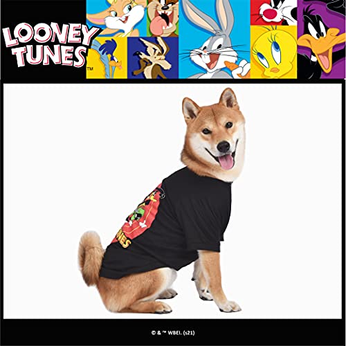 Looney Tunes Characters Dog T Shirt, Size Large In Black | Large Soft Pullover Dog T-Shirt For All Dogs | Machine Washable Pullover Dog Shirt, Light Weight & Semi-Stretch #TOP4