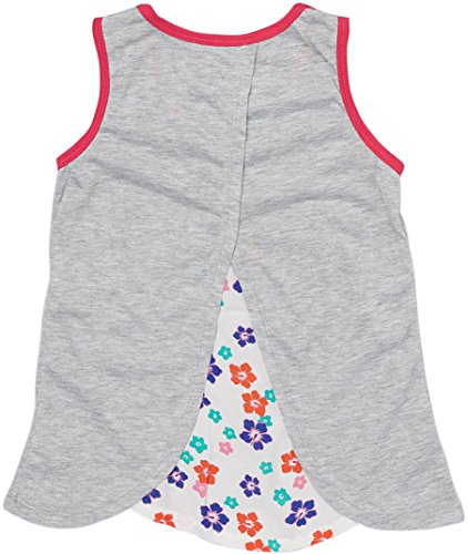 Image of ToBeInStyle Girl's Adorable Flower Print Tank Top w /Back Lace Design