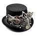 Men Steampunk Skeleton Top Hat Gothic Skull Gears Party Gears Punk Hat Black
