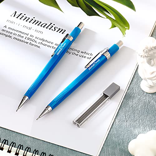 Outus 4 Pack Mechanical Pencil Automatic Drafting Pencil Set Metal Drawing Pencils And 4 Retractable Automatic Drafting Pencils Refills For Drafting, Sketching, Illustration(Blue,0.7 Mm) #TOP6